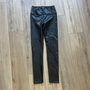 Black pleather leggings